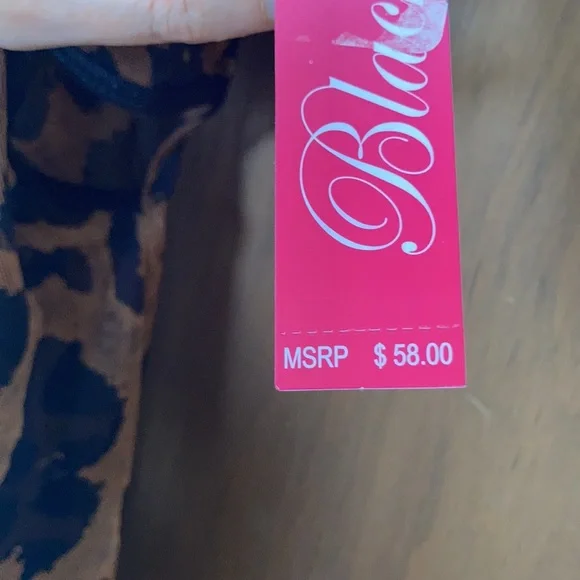 Relist 12/7 padded bust sheer animal print w lace detail & cut outs size M - Picture 9 of 17